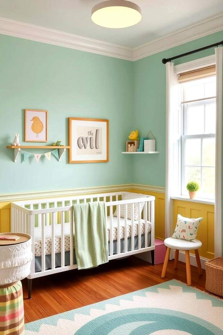 Colorful Wainscoting for a Playful Atmosphere - 25 Wainscoting Nursery Ideas