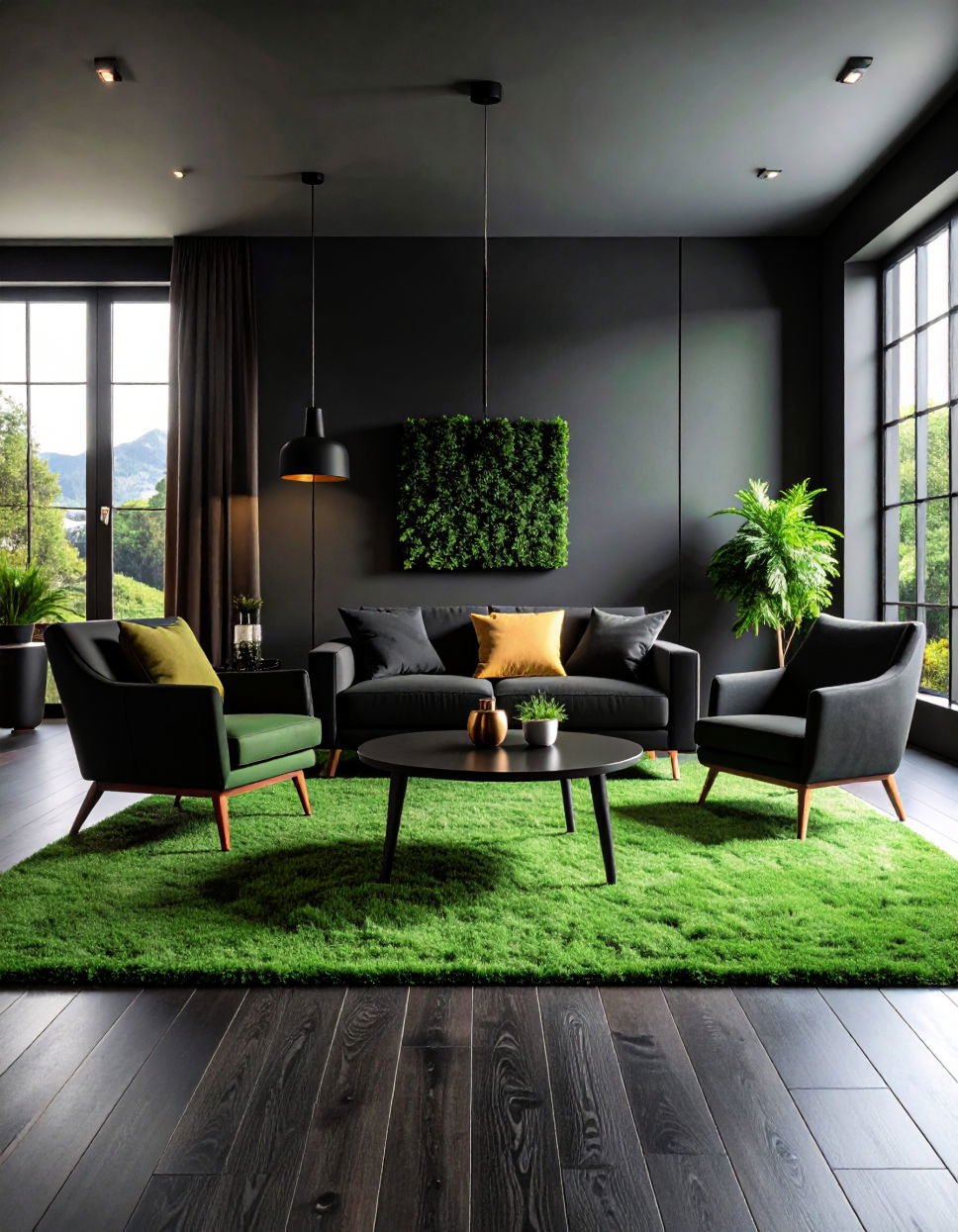 Combine Green with Black for a Chic Bold Look