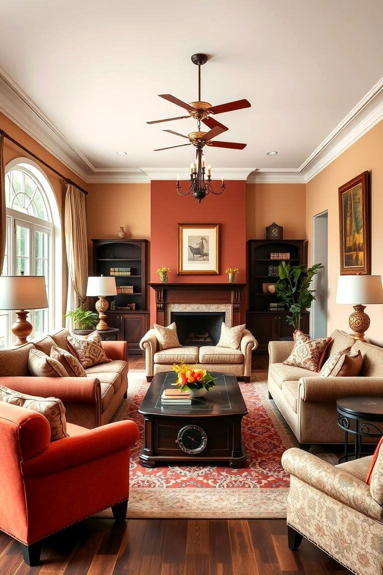 Comfortable Seating Arrangements - 25 Traditional Living Room Ideas