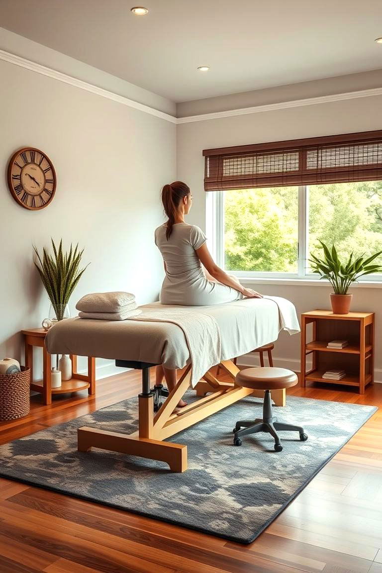 Comfortable Therapist Stool - 25 Massage Room Setup Ideas