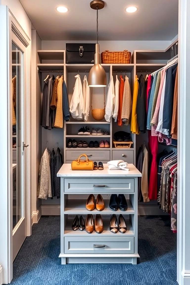 Compact Closet Island for Smaller Spaces - 25 Closet Island Ideas