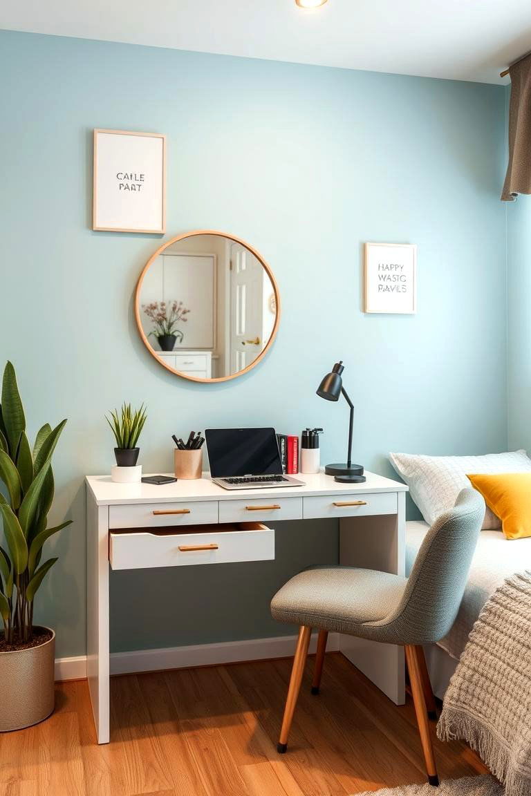 Compact Desk Vanity for Dual Functionality - 25 Makeup Vanity Ideas