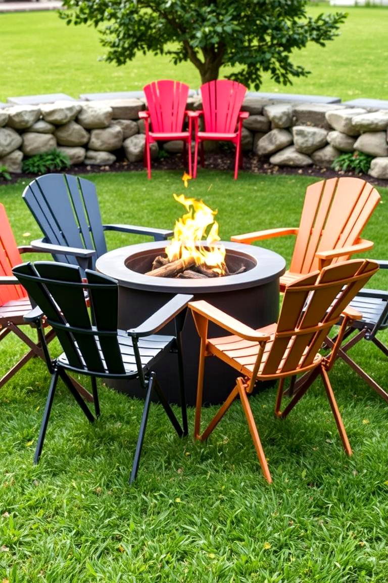 Compact Stacking Chairs for Convenience - 25 Fire Pit Chair Ideas
