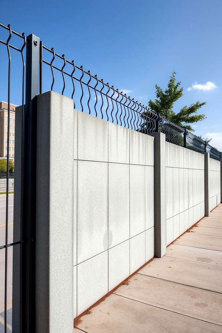 Concrete Fence for Ultimate Durability - 25 Corner Fence Ideas