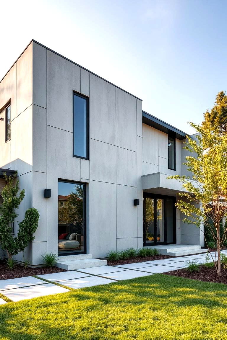 Concrete Panels for a Contemporary Look - 25 Exterior House Siding Ideas