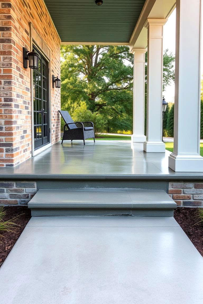 Concrete Porch Slabs for Robustness and Versatility - 25 Porch Flooring Options