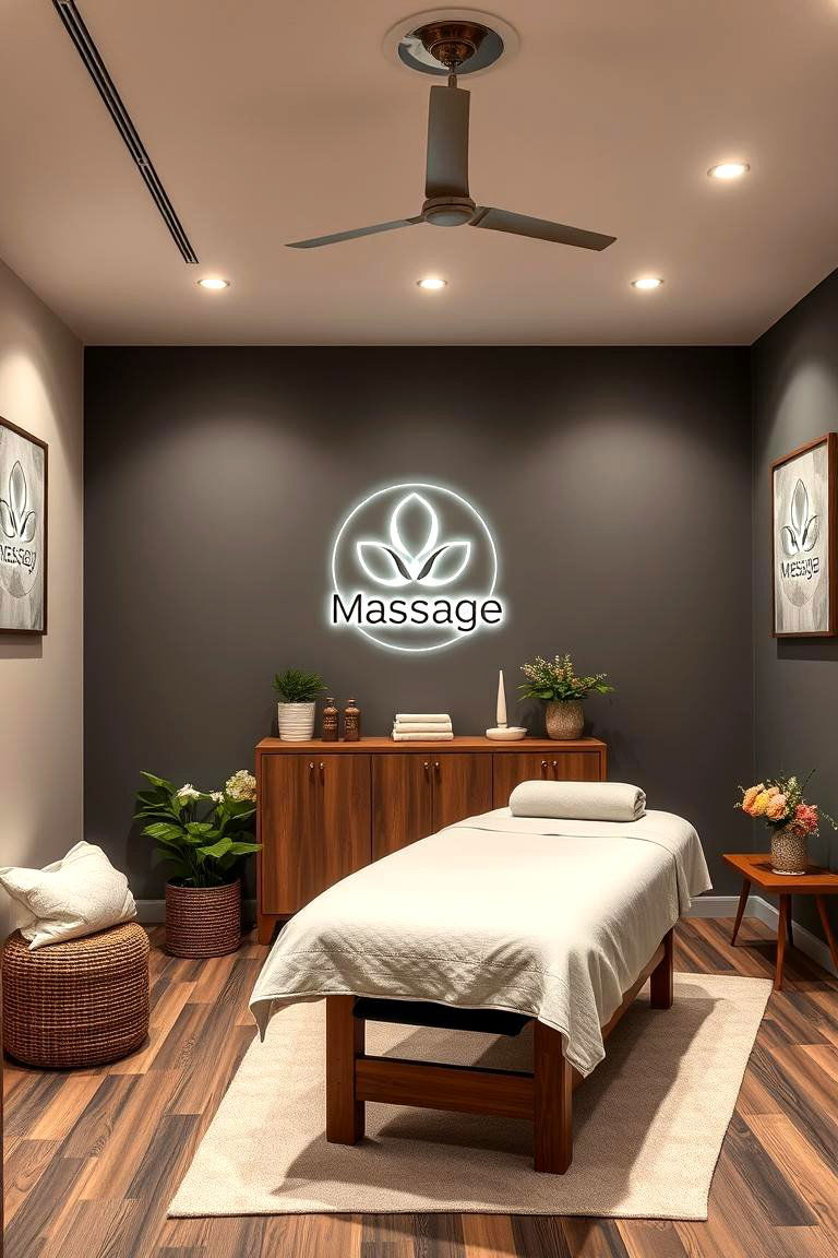 Consistent Brand Aesthetic - 25 Massage Room Setup Ideas