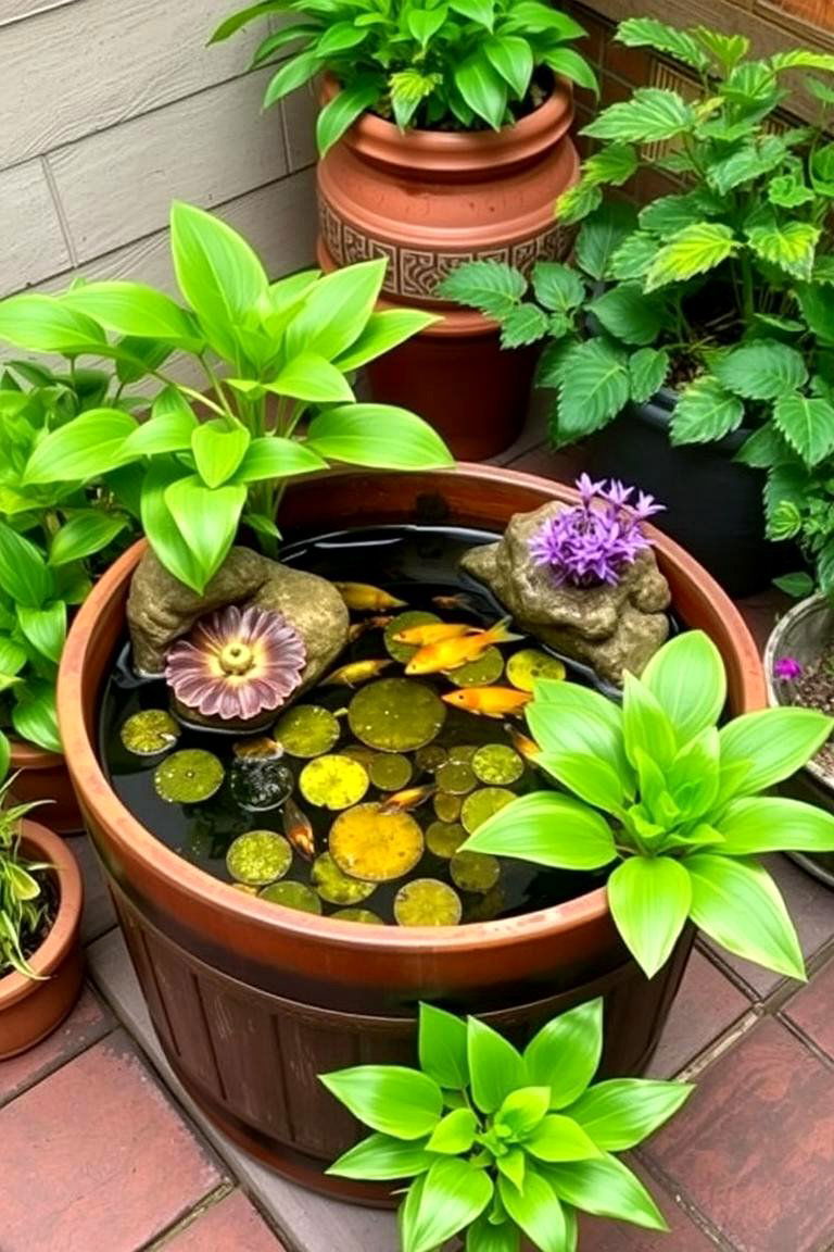 Container Pond - 25 Fish Pond Ideas