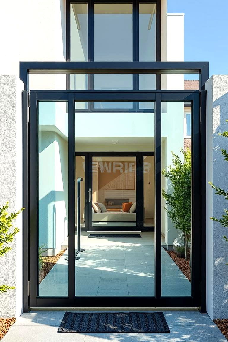 Contemporary Glass Gate for a Stylish Transparent Look - 25 Fence Gate Ideas
