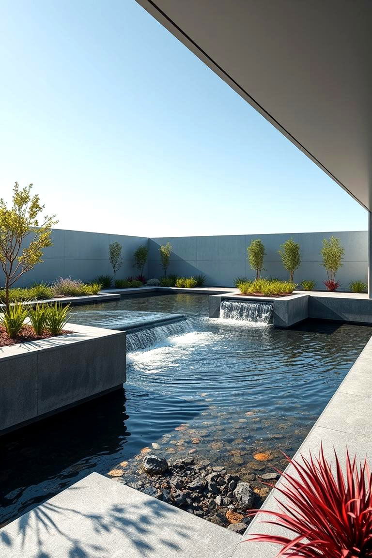 Contemporary Modern Pond - 25 Fish Pond Ideas