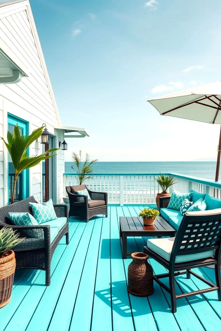 Cool Teal for a Refreshing and Vibrant Look - 25 Deck Color Ideas