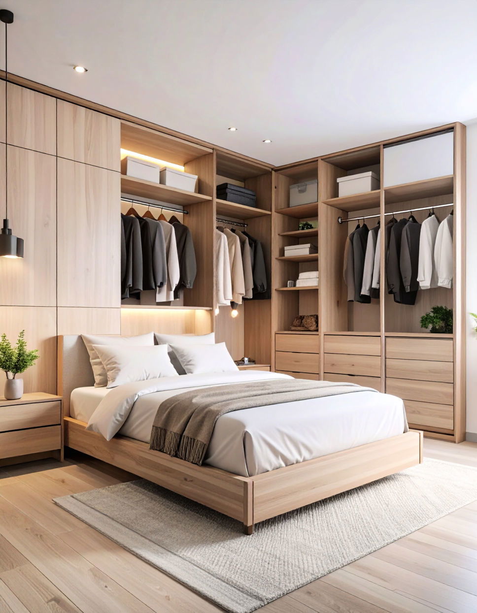 Corner Bed Wardrobe System