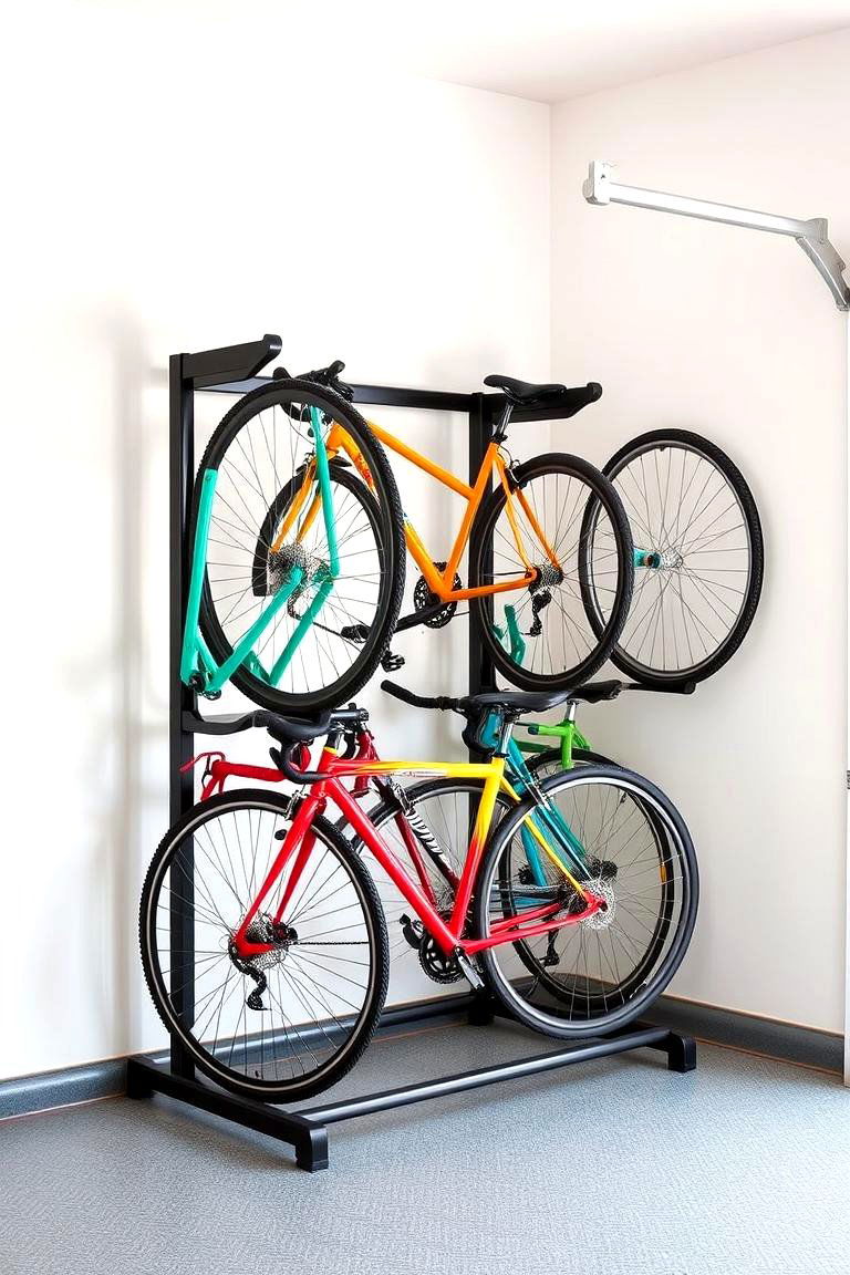 Corner Bike Storage Rack - 25 Garage Bike Storage Ideas