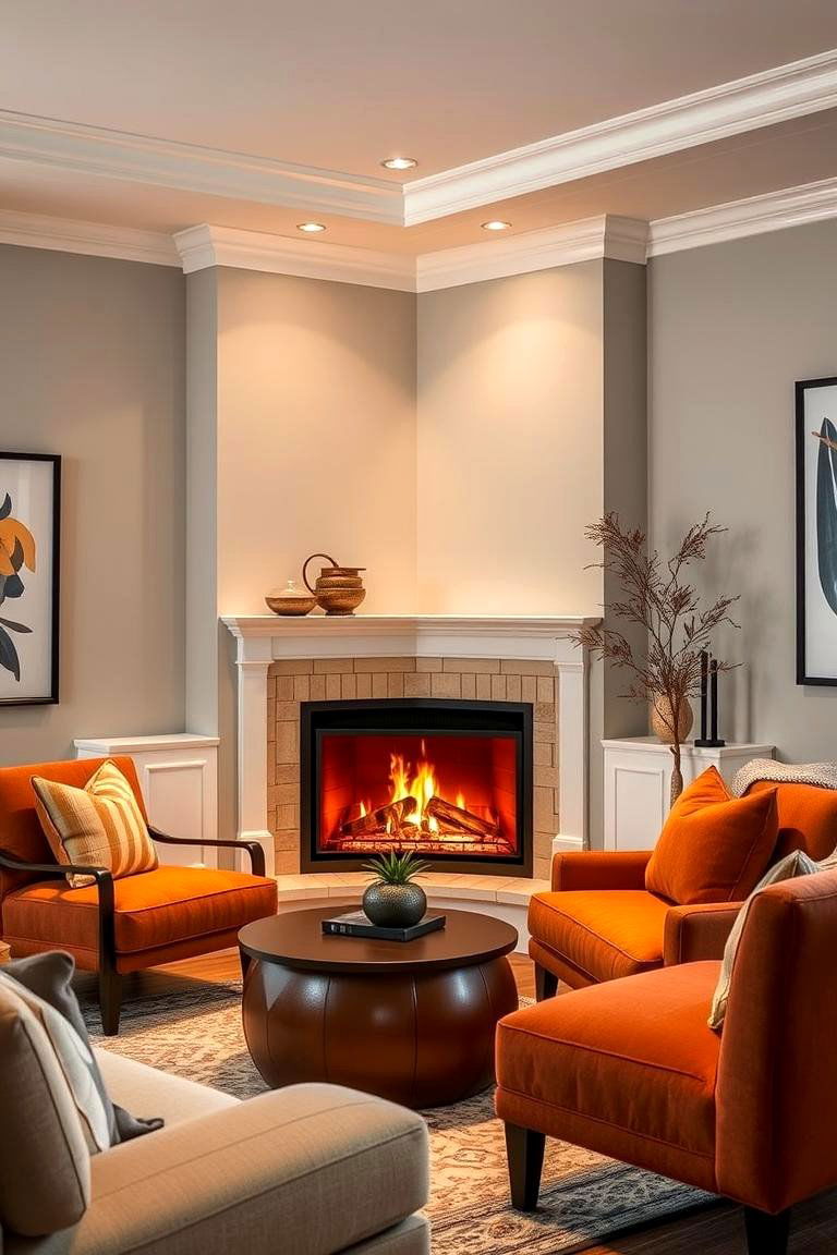 Corner Fireplace - 25 Fireplace Built-in Ideas