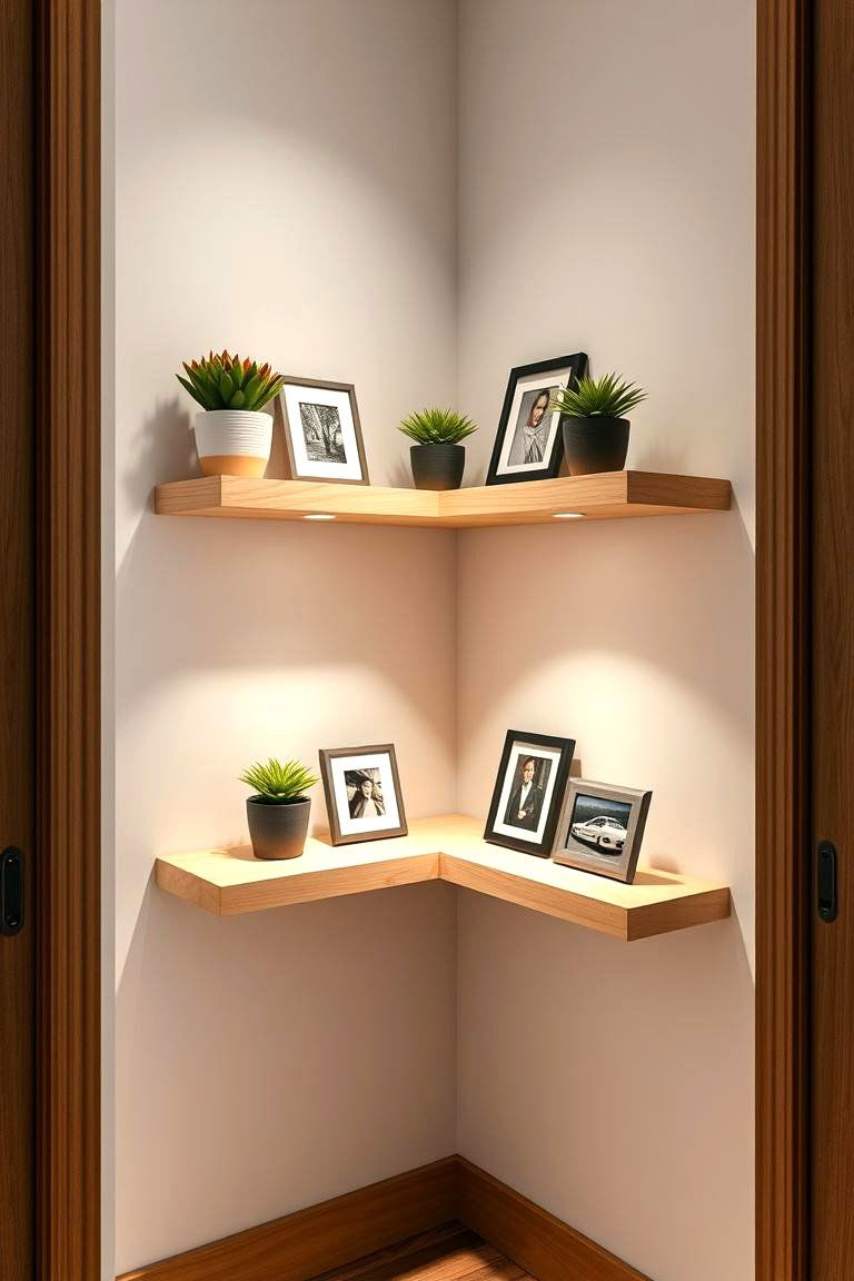 Corner Floating Shelves for Tight Spaces - 25 Floating Shelves Ideas