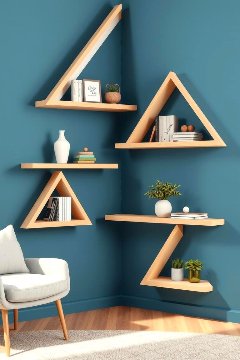 Corner Floating Shelves - 25 Fireplace Floating Shelves Design Ideas