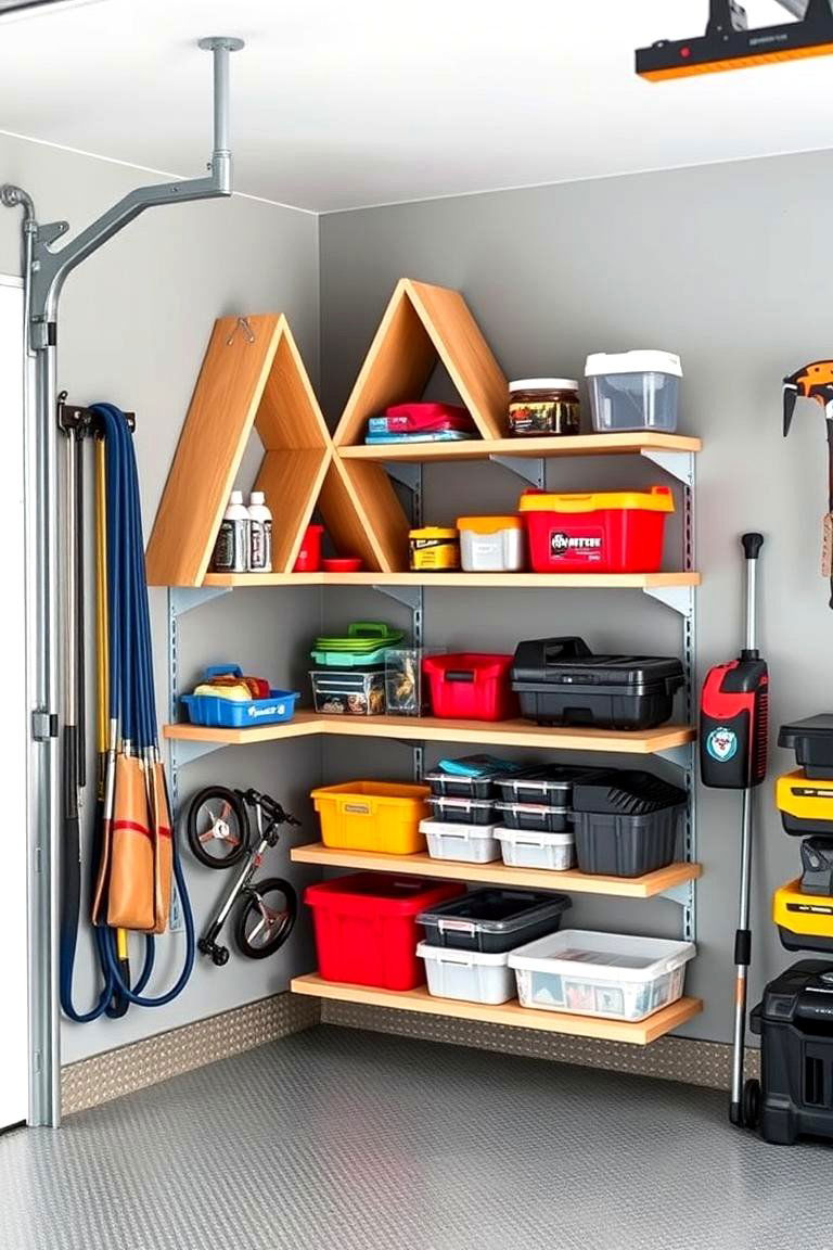 Corner Shelves to Maximize Space - 25 Garage Shelving Ideas