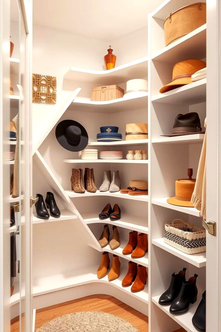 Corner Shelves to Maximize Unused Space - 25 Closet Shelving Ideas