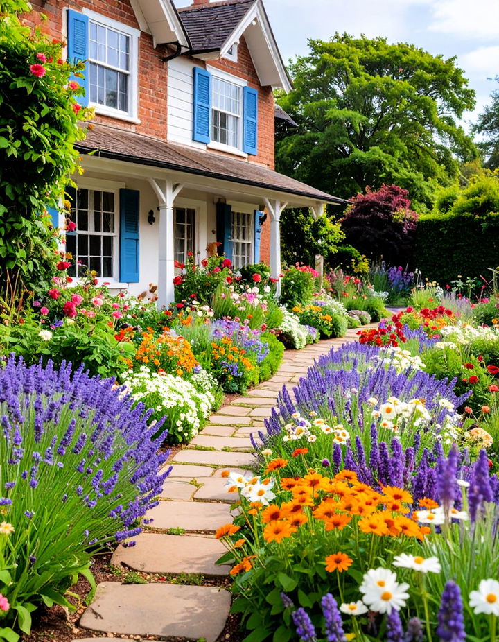 Cottage Style Flower Borders for a Soft Informal Look Victorian Front Garden Ideas