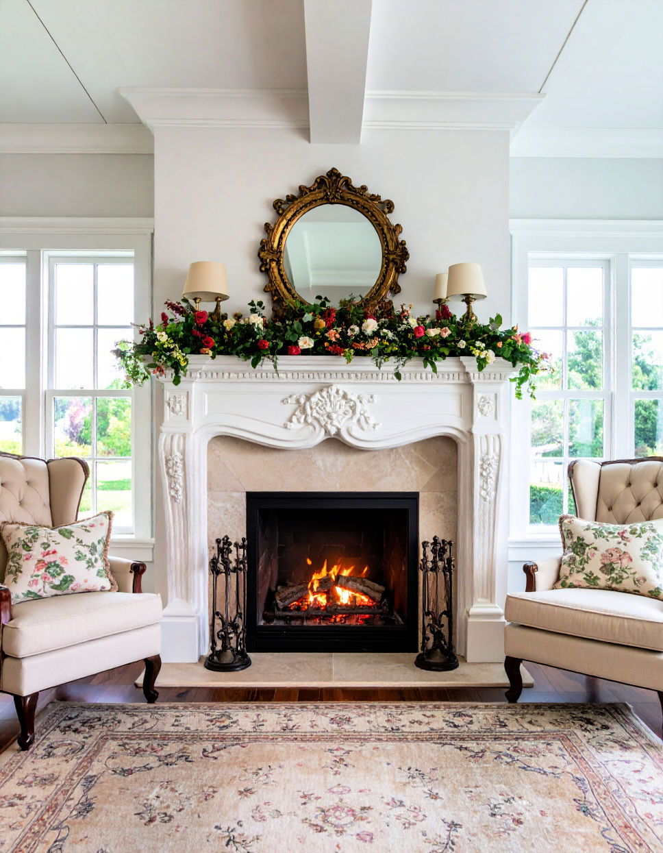 Cozy Fireplace for Warmth and Comfort Traditional Interior Design Ideas