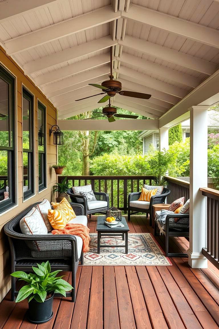 Cozy Nooks for Relaxation - 25 Covered Deck Ideas