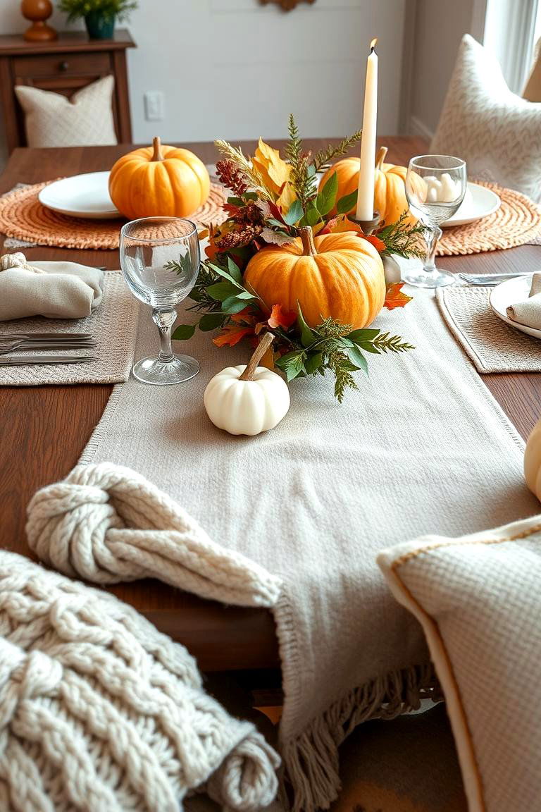 Cozy Textures and Layers - 25 Thanksgiving Table Settings