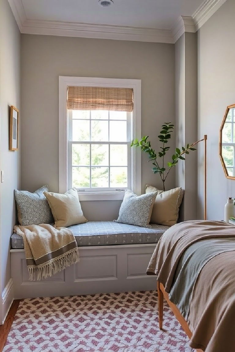 Cozy Window Nook for Reading or Relaxing Twin Bedroom Ideas