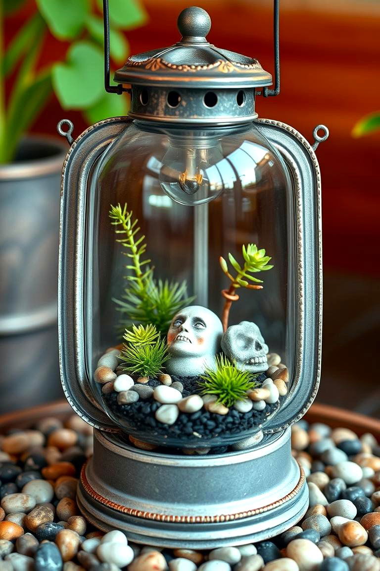 Crafting a Mini Terrarium - 25 Lantern Centerpiece Ideas