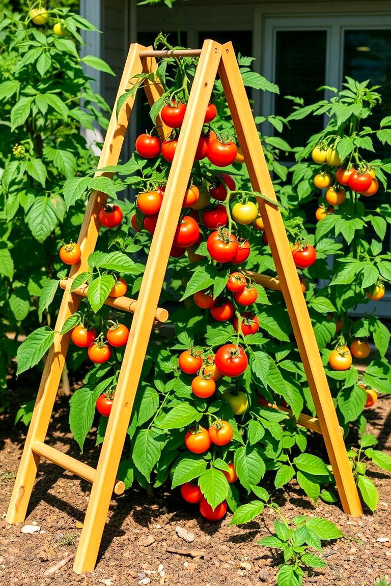 Crafting a Simple A Frame Trellis for Stability - 25 Tomato Trellis Ideas