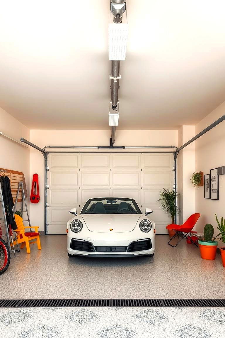 Creamy White for a Soft Subtle Touch - 25 Garage Wall Paint Ideas