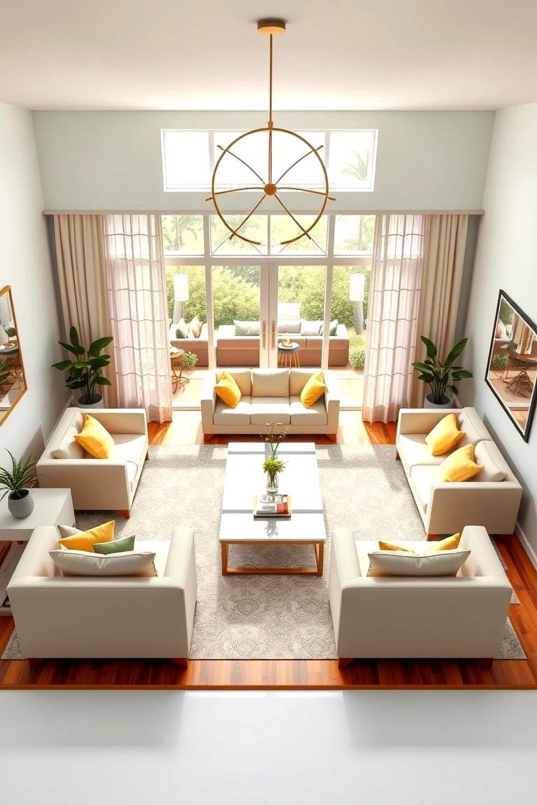 Create a Balanced Layout - 25 Feng Shui Living Room Ideas