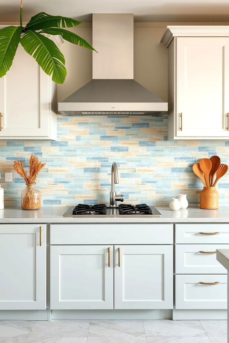 Create a Beachy Backsplash - 25 Tropical Kitchen Ideas