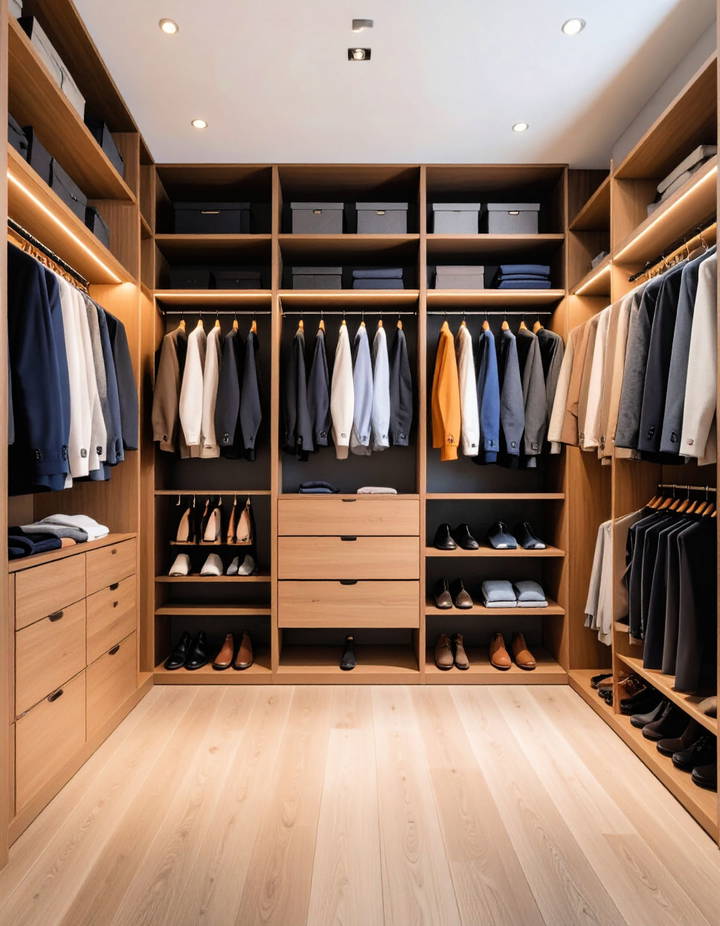 Create a Color Coordinated Closet Walk in Closet Ideas