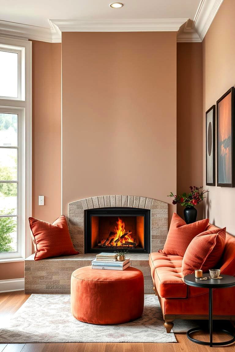 Create a Corner Fireplace Nook - 25 Fireplace Decor Ideas