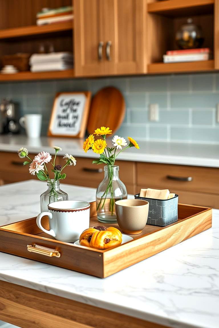 Create a Cozy Coffee Nook with a Tray - 25 Tray Decor Ideas