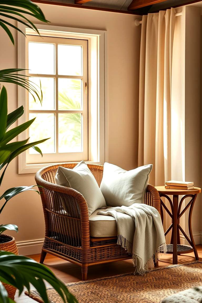 Create a Cozy Reading Nook - 25 Tropical Living Room Ideas