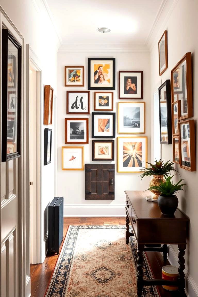 Create a Gallery Wall for Personal Expression - 25 Townhouse Interior Design Ideas
