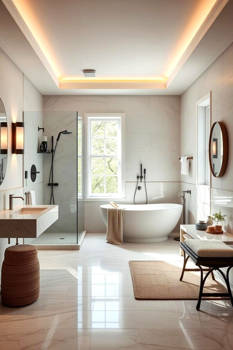 Create a Relaxing Spa Inspired Bathroom - 25 Transitional Interior Design Ideas