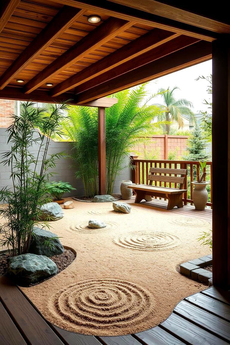 Create a Zen Garden - 25 Under Deck Ideas