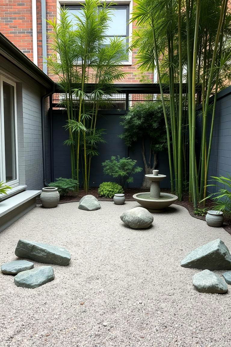 Create a Zen Garden for Peace and Calm - 25 Townhouse Backyard Ideas