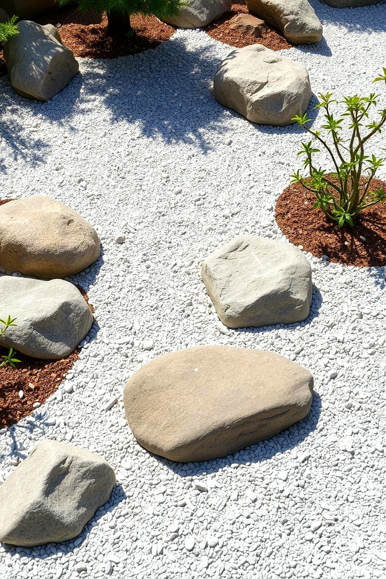 Create a Zen Garden with Rocks and Mulch - 25 Front Yard Landscaping Ideas With Rocks and Mulch