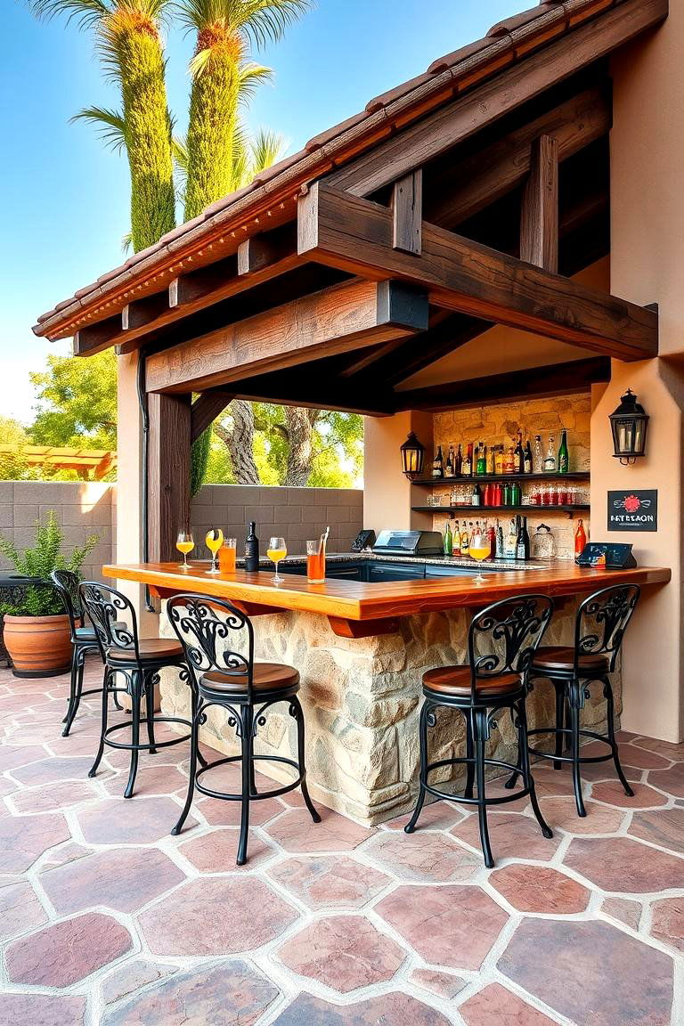Create an Outdoor Bar Area - 25 spanish style patio ideas