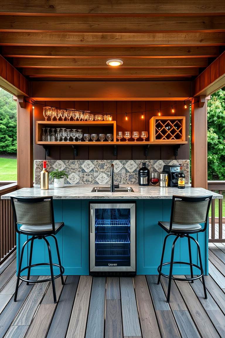 Create an Outdoor Bar - 25 Under Deck Ideas