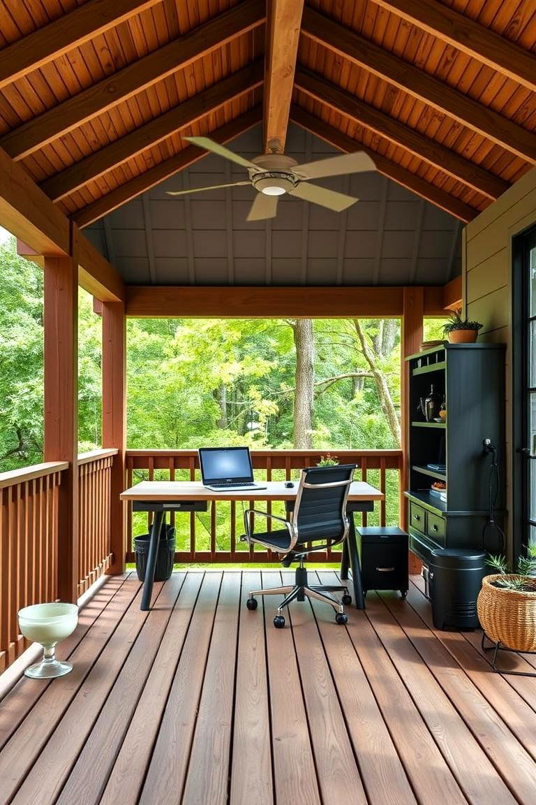 Create an Outdoor Office - 25 Under Deck Ideas