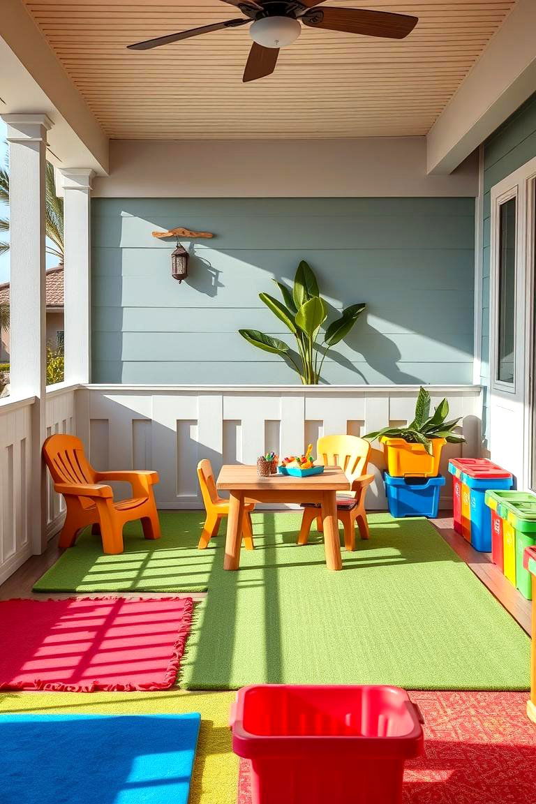 Creating a Childrens Play Zone - 25 Lanai Porch Ideas
