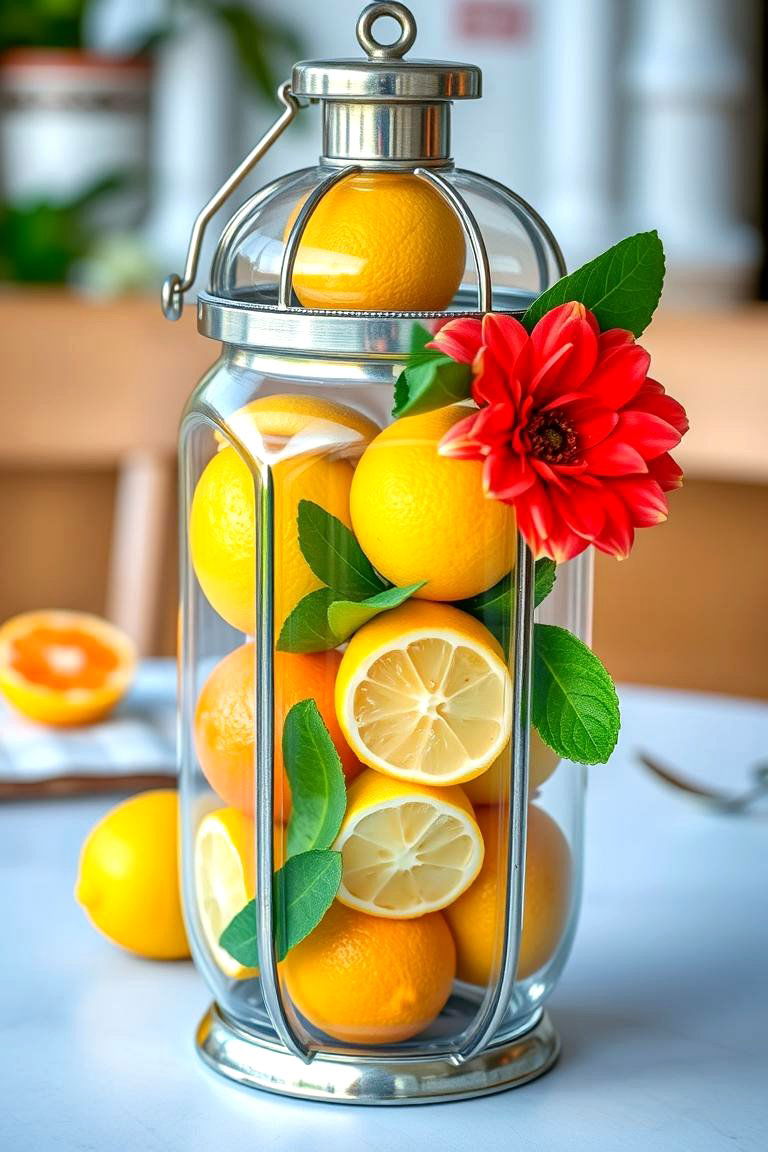 Creating a Citrus Display - 25 Lantern Centerpiece Ideas