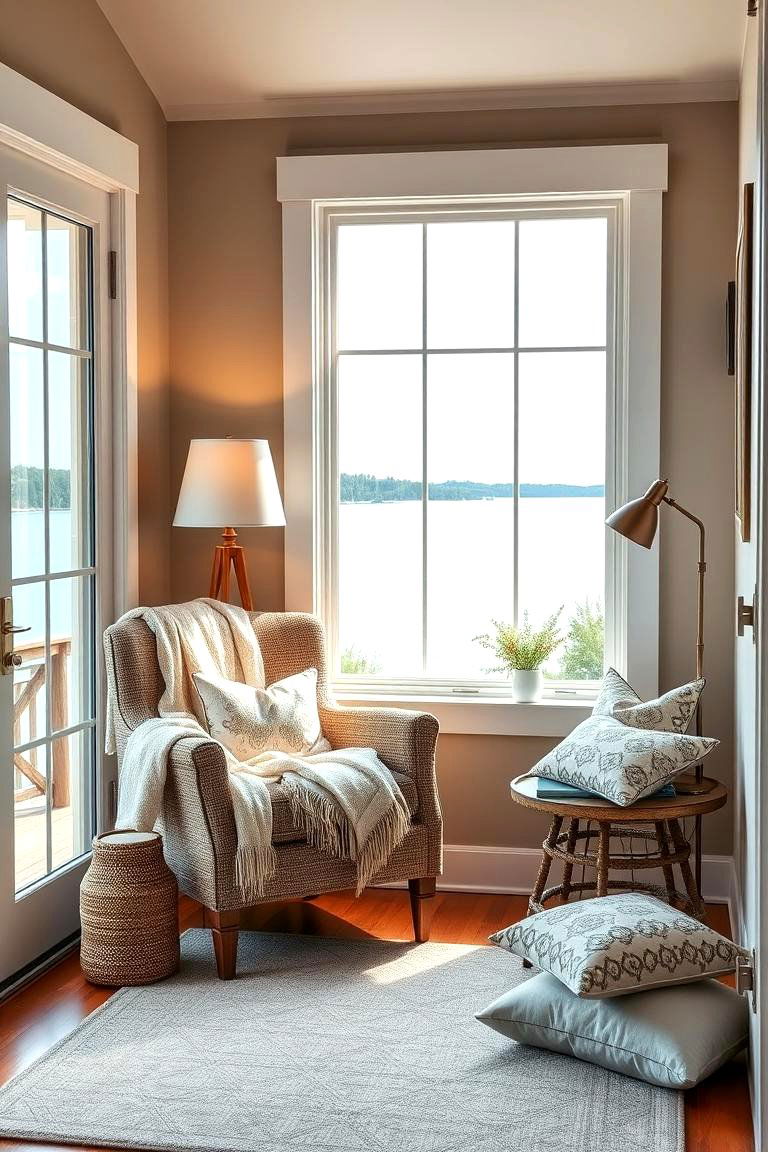 Creating a Cozy Reading Nook with Lake Views - 25 Lake House Decorating Ideas