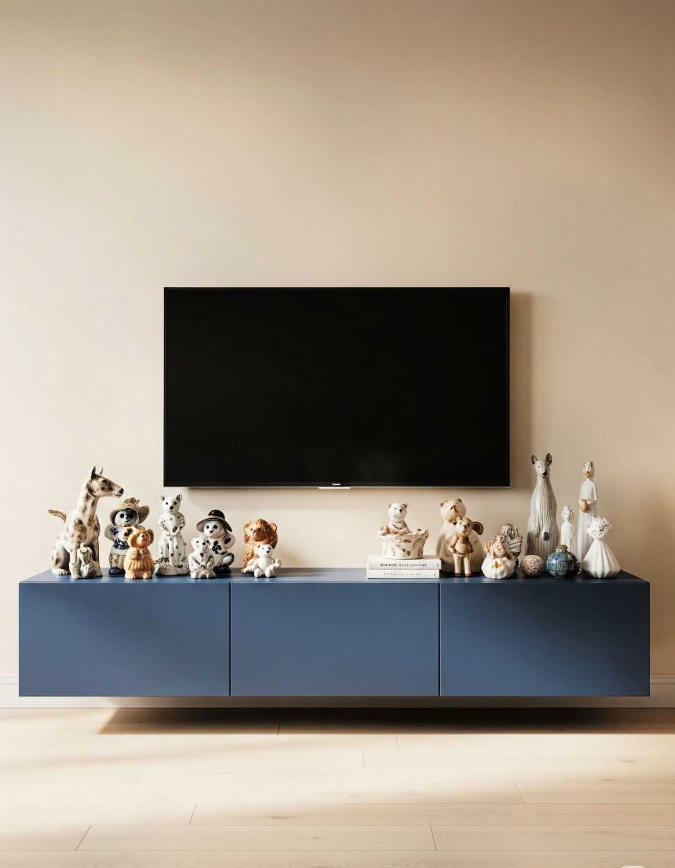 Creating a Curated Collection of Figurines Tv Console Decor Ideas