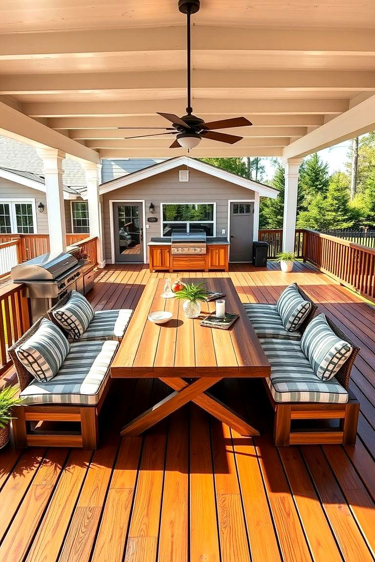 Creating a Dedicated Dining Zone with Ample Space - 25 Large Deck Ideas