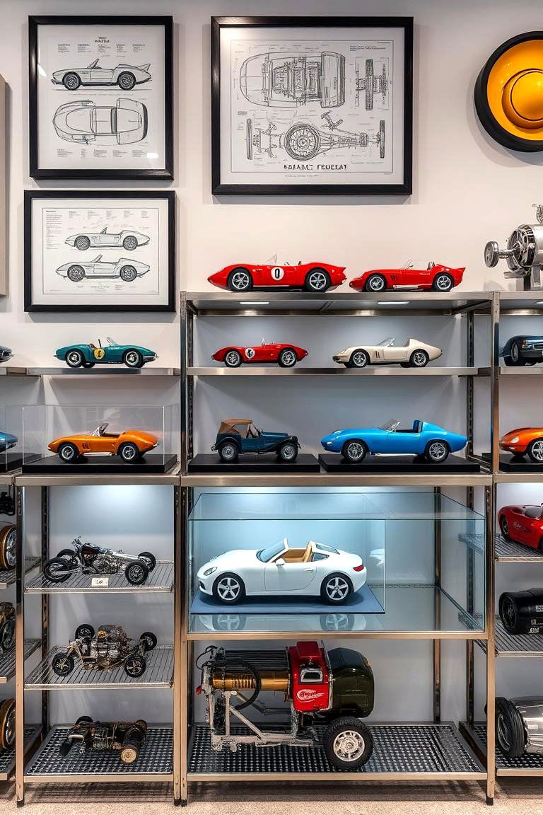 Creating a Display for Automotive Enthusiasm - 25 Man Cave Design Ideas